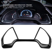 Automobilio prietaisų skydelio dekoratyviniai rėmo ciferblato žiedai, apdailinti raudona/krabono pluošto, skirta Honda Civic 10th 2016 2017 2018