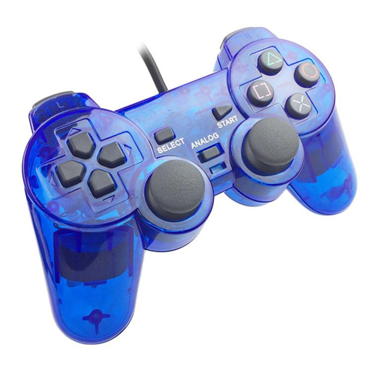 Skirtas PS2 laidiniam žaidimų valdikliui Gamepad Double Vibration Clear Controller Gamepad Joypad, skirtas Playstation 2 PS2 žaidimų pultelių priedai