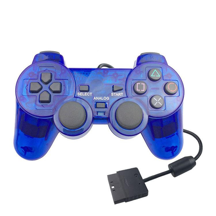 Skirtas PS2 laidiniam žaidimų valdikliui Gamepad Double Vibration Clear Controller Gamepad Joypad, skirtas Playstation 2 PS2 žaidimų pultelių priedai