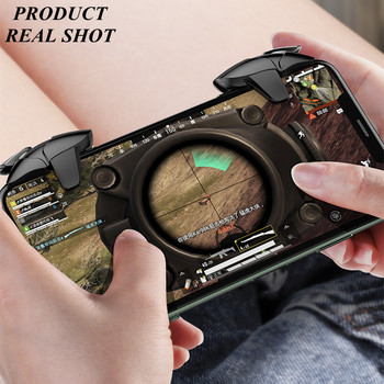 CH5 Mobile Phone Game Trigger Fire Button Handle Shooter Gamepad Joystick for PUBG Shoot Aim Key L1R1 Controller for IOS Android