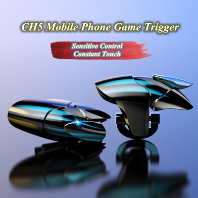 CH5 mobiltelefonos játék indító indítógomb fogantyúja lövöldözős játékvezérlő joystick PUBG Shoot Aim Key L1R1 vezérlőhöz IOS Androidhoz