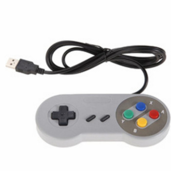 1 бр. Жичен супер USB контролер Геймпад Джойстики Класически джойпад за Nintendo SNES игри Windows PC MAC Компютър