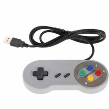 1 τεμ. Ενσύρματο χειριστήριο Super USB Joysticks Classic Joypad για παιχνίδια Nintendo SNES Υπολογιστής Windows PC MAC