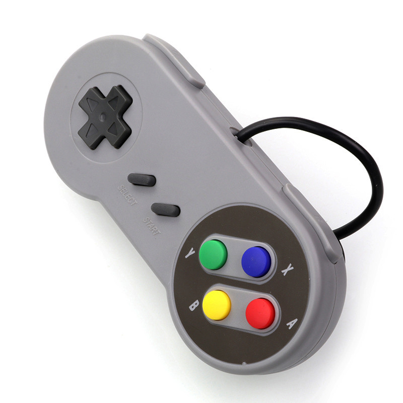 1 tk Juhtmega Super USB kontroller Mängupult Juhtkangid Classic Joypad Nintendo SNES mängude jaoks Windows PC MAC arvuti