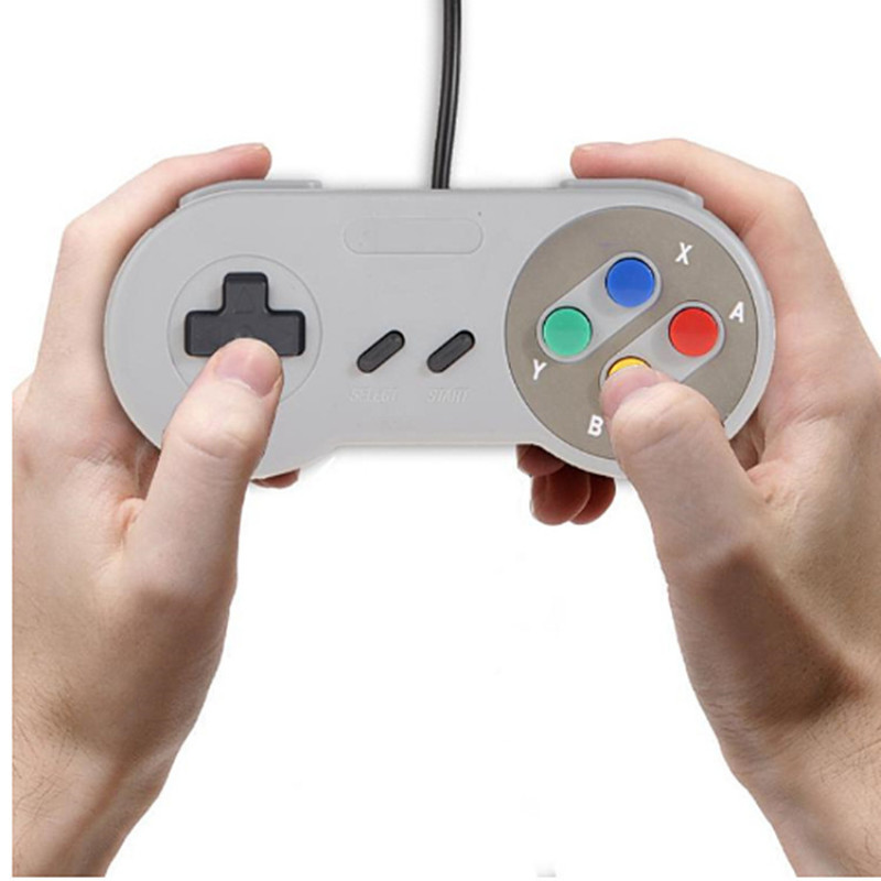 1 tk Juhtmega Super USB kontroller Mängupult Juhtkangid Classic Joypad Nintendo SNES mängude jaoks Windows PC MAC arvuti