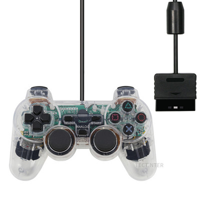 Vezetékes vezérlő Sony PS2 vezérlőhöz Mando PS2/PS2 Joystick Playstation 2-höz Vibration Shock Joypad Vezetékes USB PC Gamepad