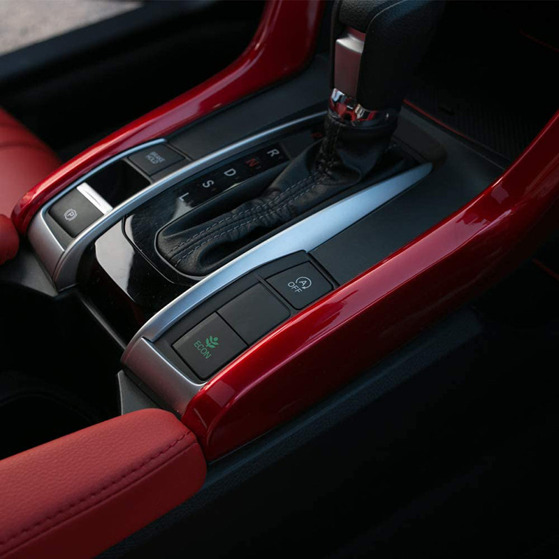 Interjööri keskkonsooli käigukasti kleebised Honda Civicu 10. põlvkonna tarvikutele 2016 2017 2018 2019 2020 2021