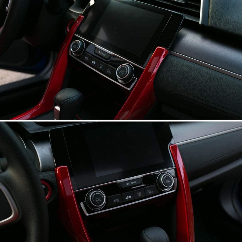 Interjööri keskkonsooli käigukasti kleebised Honda Civicu 10. põlvkonna tarvikutele 2016 2017 2018 2019 2020 2021