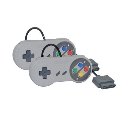 2db vezetékes játékvezérlős játékvezérlő Super Nintendhez SNES rendszerkonzolos vezérlőpulthoz