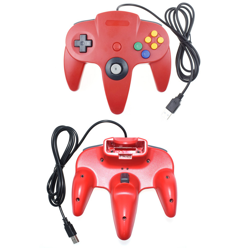 Vezetékes N64 Gamepad Joypad Gaming Joystick Gamecube-hoz Mac Gamepadokhoz PC-játékvezérlő