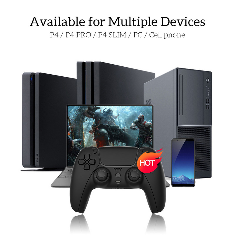 Juhtmeta juhtkang Bluetooth PS4 kontrolleri mängupuldi jaoks 6-teljeline Mando Joypad PS4/PS4 Slim/PC/Steam/iPad/tahvelarvuti/Andriodi jaoks