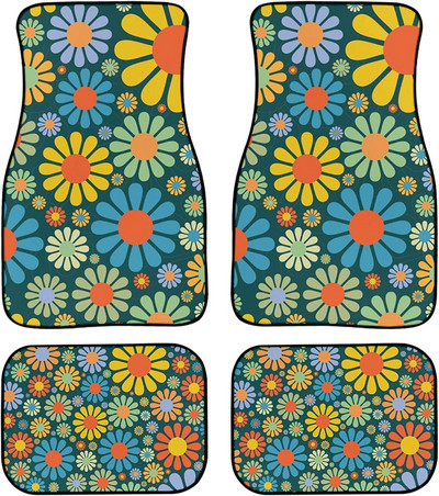 Jndtueit Leopard Cheetah Animal Print Χαλιά πατάκια δαπέδου για αυτοκίνητο παντός καιρού Προστασία βαρέως τύπου Fit Most Vehicle, Cars, Se