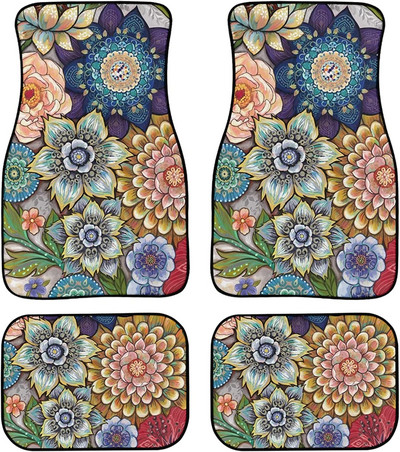 Jndtueit Leopard Cheetah Animal Print Χαλιά πατάκια δαπέδου για αυτοκίνητο παντός καιρού Προστασία βαρέως τύπου Fit Most Vehicle, Cars, Se