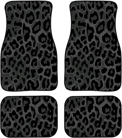 Jndtueit Leopard Cheetah Animal Print Χαλιά πατάκια δαπέδου για αυτοκίνητο παντός καιρού Προστασία βαρέως τύπου Fit Most Vehicle, Cars, Se