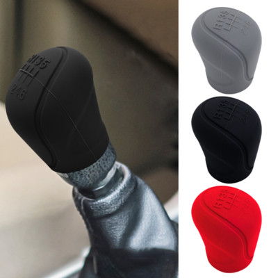 Car Manual Gear Shift Knob Non-Slip Cover  6-speed Gear Shift Grip Handle Silicone Anti-slip Protective Covers  Accessories