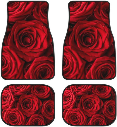 4 tk auto auto põrandamatt Reggae Rasta One Love roheline kollane punane sõiduki eesmised tagumised vaibad, universaalne auto põranda vaip