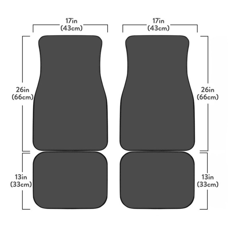 Universalus 4 dalių grindų kilimėlių rinkinys su gražiu Cat Eye Design guminiu pagrindu ir viršuje su spausdintais Designv grindų kilimėliais