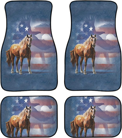 Snilety Blue Butterfly Muster Autod Põrandamatid Kummist seljaga 4 tükki, Naised Tüdrukud Automaatne eesmine Tagumine Põrandavaibad Heavy D