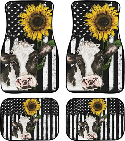 Snilety Blue Butterfly Muster Autod Põrandamatid Kummist seljaga 4 tükki, Naised Tüdrukud Automaatne eesmine Tagumine Põrandavaibad Heavy D