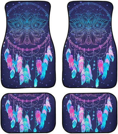 Snilety Blue Butterfly Muster Autod Põrandamatid Kummist seljaga 4 tükki, Naised Tüdrukud Automaatne eesmine Tagumine Põrandavaibad Heavy D