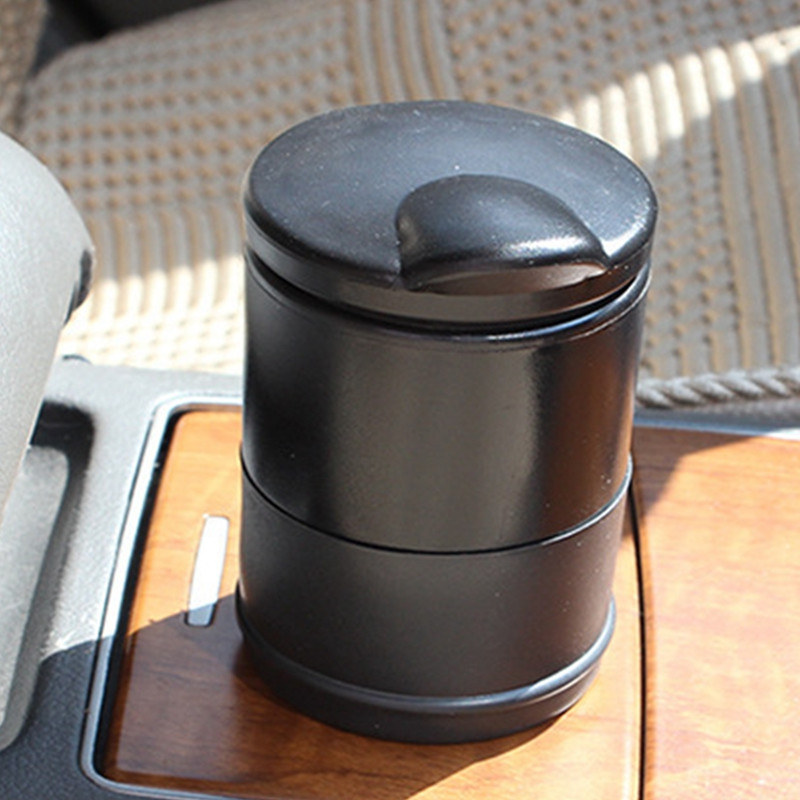 Automobilio LED peleninė Plastikinis automatinis peleninis padėklas su mėlyna šviesa cigarečių atliekų laikymo puodeliu Pelenų laikymo dėžutė Automobilio interjero priedai