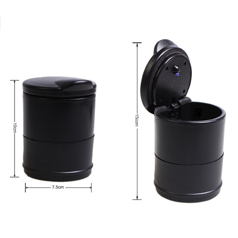 Automobilio LED peleninė Plastikinis automatinis peleninis padėklas su mėlyna šviesa cigarečių atliekų laikymo puodeliu Pelenų laikymo dėžutė Automobilio interjero priedai