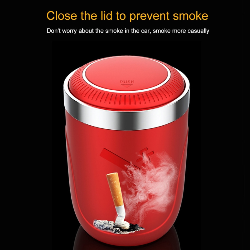 Autotuhatoos LED-valgustusega auto sõiduki sigaretituhaaluse hoidiku kujundusega Q9QD