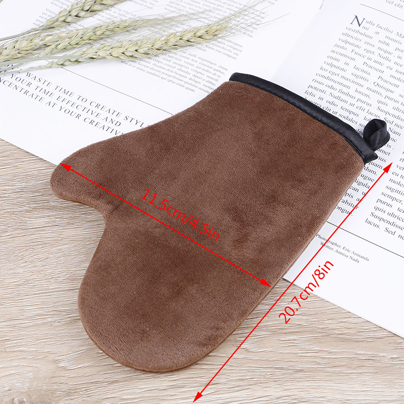 Barna ujjvédő kesztyű, újrafelhasználható test önbarnító kesztyű applikátor barnító kesztyű krém krém hab testtisztító kesztyű önbarnító