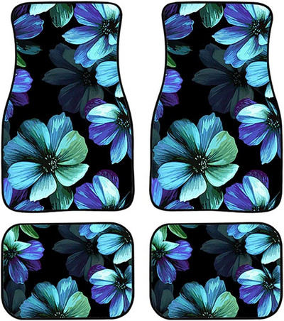 PZZ BEACH Boho Mandala lillelised auto põrandamatid heledad lillelised Auto Protetcor libisemiskindlad universaalsed maasturid