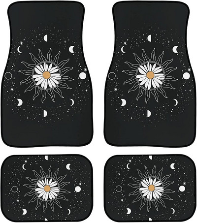 PZZ BEACH Boho Mandala lillelised auto põrandamatid heledad lillelised Auto Protetcor libisemiskindlad universaalsed maasturid