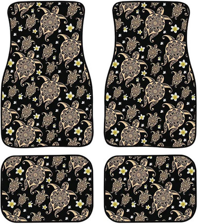 PZZ BEACH Boho Mandala lillelised auto põrandamatid heledad lillelised Auto Protetcor libisemiskindlad universaalsed maasturid