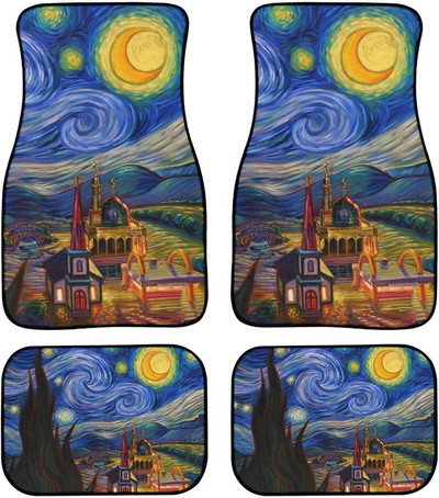 PZZ BEACH Boho Mandala lillelised auto põrandamatid heledad lillelised Auto Protetcor libisemiskindlad universaalsed maasturid