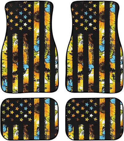 PZZ BEACH Boho Mandala lillelised auto põrandamatid heledad lillelised Auto Protetcor libisemiskindlad universaalsed maasturid