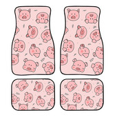 Covoraș universal pentru picior din față și spate pentru mașină. Set de 4 bucăți covoare drăguț pentru picior, protecție rezistentă la orice vreme pentru SUV, furgonetă, camion