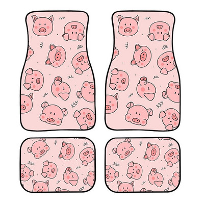 Covoraș universal pentru picior din față și spate pentru mașină. Set de 4 bucăți covoare drăguț pentru picior, protecție rezistentă la orice vreme pentru SUV, furgonetă, camion