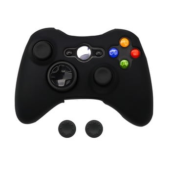 Προστατευτική θήκη σιλικόνης για το XBox 360 Gamepad από καουτσούκ για χειριστήριο Xbox 360 + 2 καλύμματα λαβών αντίχειρα