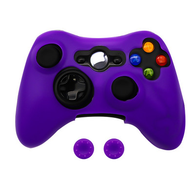 Silikoonist kaitseümbris Xbox 360 mängupuldi kummist ümbris Xbox 360 kontrolleri jaoks + 2 pöidlahoidja korki