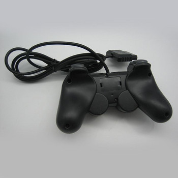 1 τεμ. Μαύρο ενσύρματο χειριστήριο παιχνιδιών Gamepad Joypad Original για PS2 PSX PS