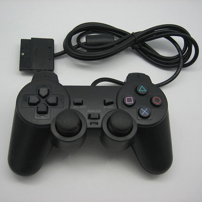 1 vnt. juodas laidinis žaidimų valdiklis Gamepad Joypad Original, skirtas PS2 PSX PS