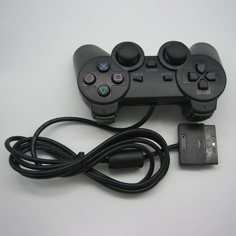 1 vnt. juodas laidinis žaidimų valdiklis Gamepad Joypad Original, skirtas PS2 PSX PS