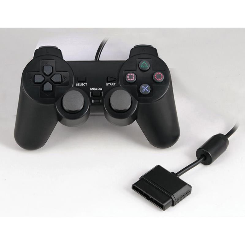 1 vnt. juodas laidinis žaidimų valdiklis Gamepad Joypad Original, skirtas PS2 PSX PS