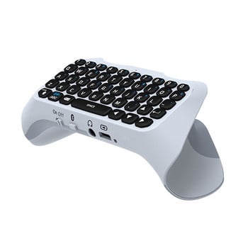 Дръжка на клавиатурата Комплект безжична Bluetooth-съвместима 3.0 клавиатура за PS5 Безжичен контролер Инсталация на подложка за чат Мини клавиатура