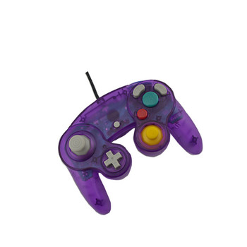 Прозрачен цветен жичен контролер за геймпад Джойпад с единична точка за компютър GameCube за NGC джойстик