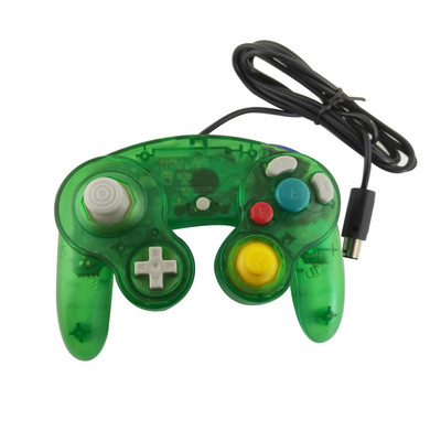Läbipaistev värvi juhtmega mängupuldi juhtpult ühe punktiga GameCube PC jaoks NGC juhtkangi jaoks