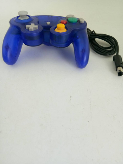 Läbipaistev värvi juhtmega mängupuldi juhtpult ühe punktiga GameCube PC jaoks NGC juhtkangi jaoks