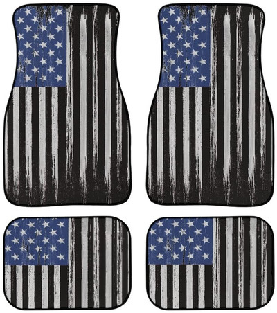 Automobilska prostirka s cvjetnim motivom vretenaca Vintage crna protuklizna gumena prostirka Pakiranje od 4 pribora