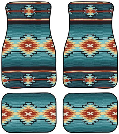 Automobilska prostirka s cvjetnim motivom vretenaca Vintage crna protuklizna gumena prostirka Pakiranje od 4 pribora