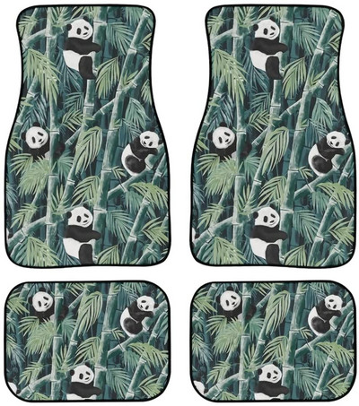 Automobilska prostirka s cvjetnim motivom vretenaca Vintage crna protuklizna gumena prostirka Pakiranje od 4 pribora