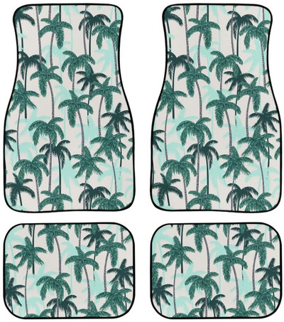 Automobilska prostirka s cvjetnim motivom vretenaca Vintage crna protuklizna gumena prostirka Pakiranje od 4 pribora