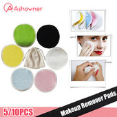 Näomeigieemalduspadjad Korduvkasutatavad bambusest puhvispuuvillast kahekihilised näopuhastusrätikud küünekunsti puhastuslapp Nahahoolduspadjad